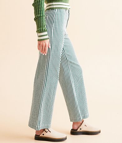 DH Apparel High Rise Wide Leg Striped Stretch Pant FULL_RIGHT_SIDE
