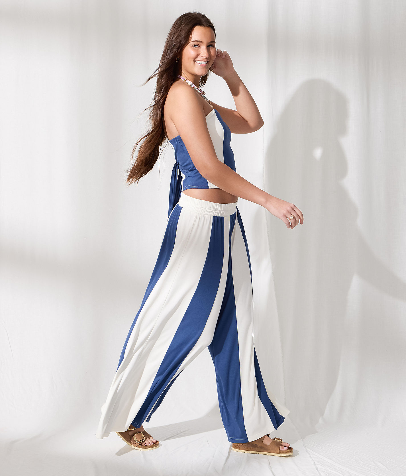 33 Coastal Striped Wide Leg Pant - Women's Pants in Blue | Buckle