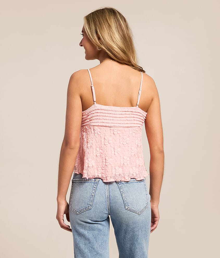 Lace Cropped Tank Top - thumbnail 5