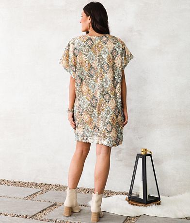 By Together Sequin Shift Mini Dress BACK