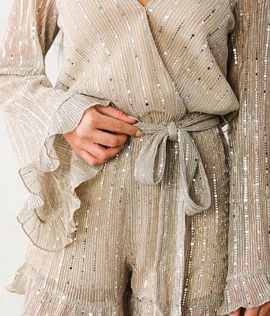 By Together Metallic Sequin Romper misc detail 1 view
