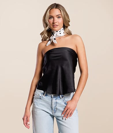 By Together Satin Tube Top front view