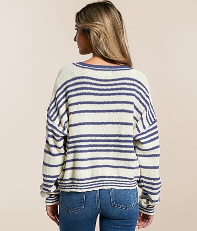 By Together Striped Cardigan Sweater BACK