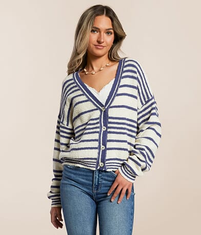 By Together Striped Cardigan Sweater FULL_LEFT_SIDE
