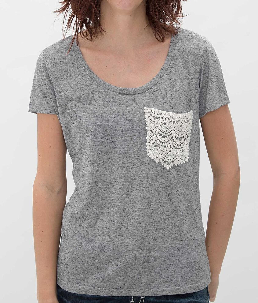 BKE Heathered T-Shirt - Women's T-Shirts in Light Heather Grey | Buckle