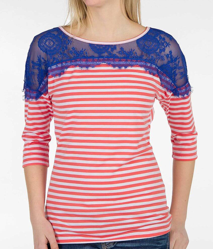 BKE Striped Top front view