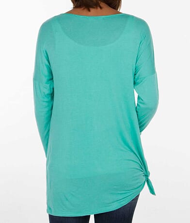 red by BKE BKE red Solid Tunic Top back view