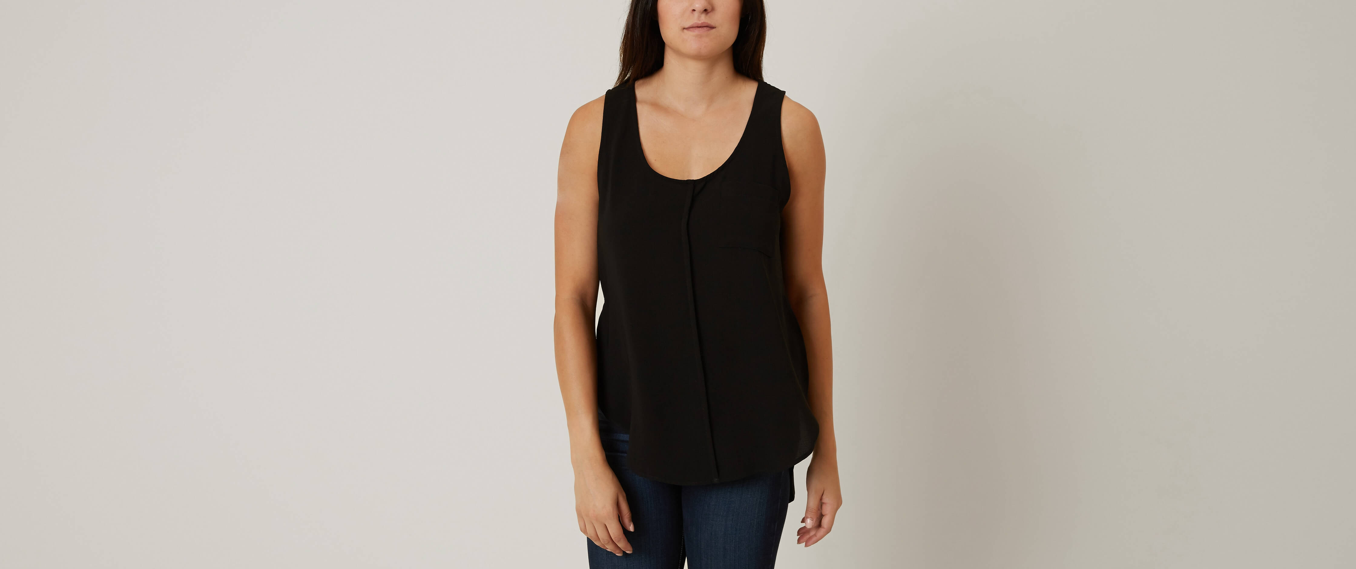 Daytrip Gauze Tank Top Women's Tank Tops in Black Buckle