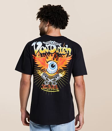 Von Dutch™ Flames T-Shirt front view