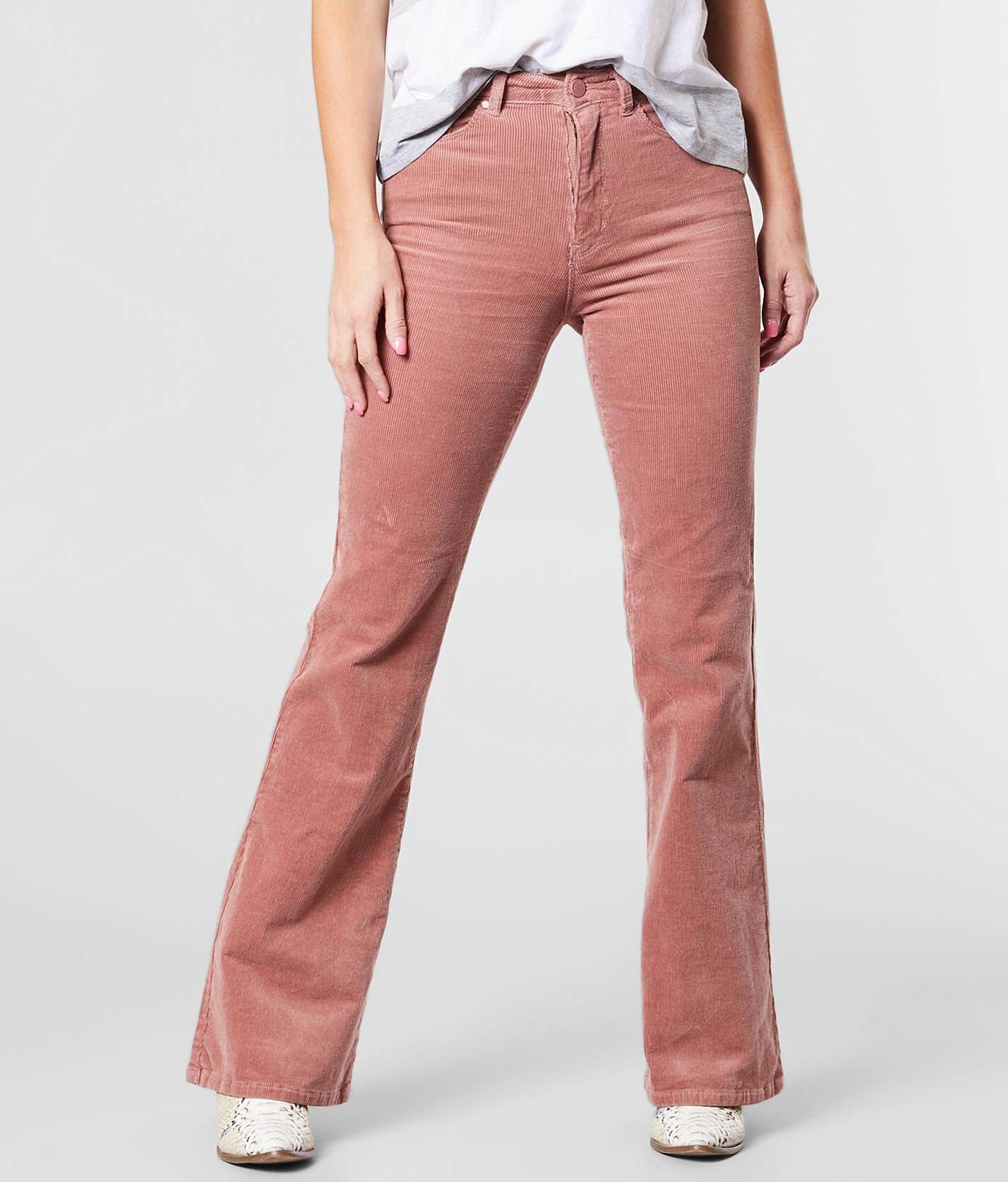 high rise flare corduroy pants