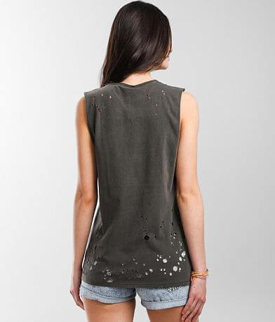 The Vinyl Icons Def Leppard Cut-Off Band Tank Top BACK
