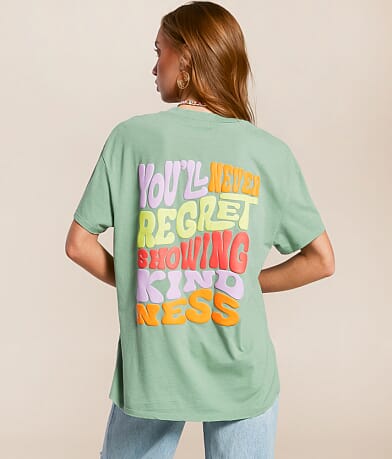 Modish Rebel Showing Kindness Oversized T-Shirt back view