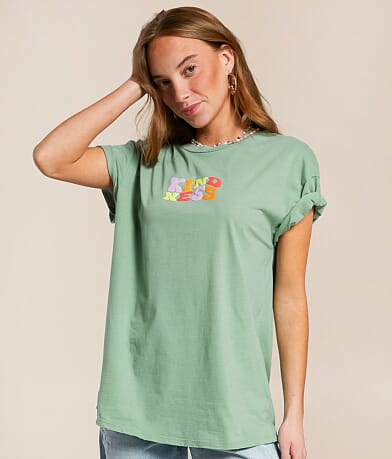Modish Rebel Showing Kindness Oversized T-Shirt front view