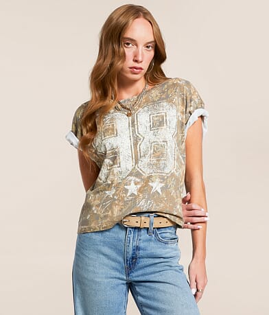 Modish Rebel 98 Camo Cropped T-Shirt front view