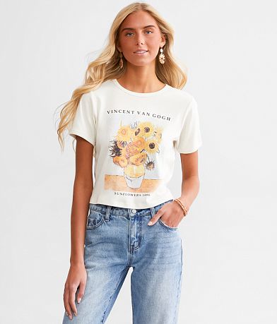 The Vinyl Icons Van Gogh Cropped T-Shirt FULL_LEFT_SIDE