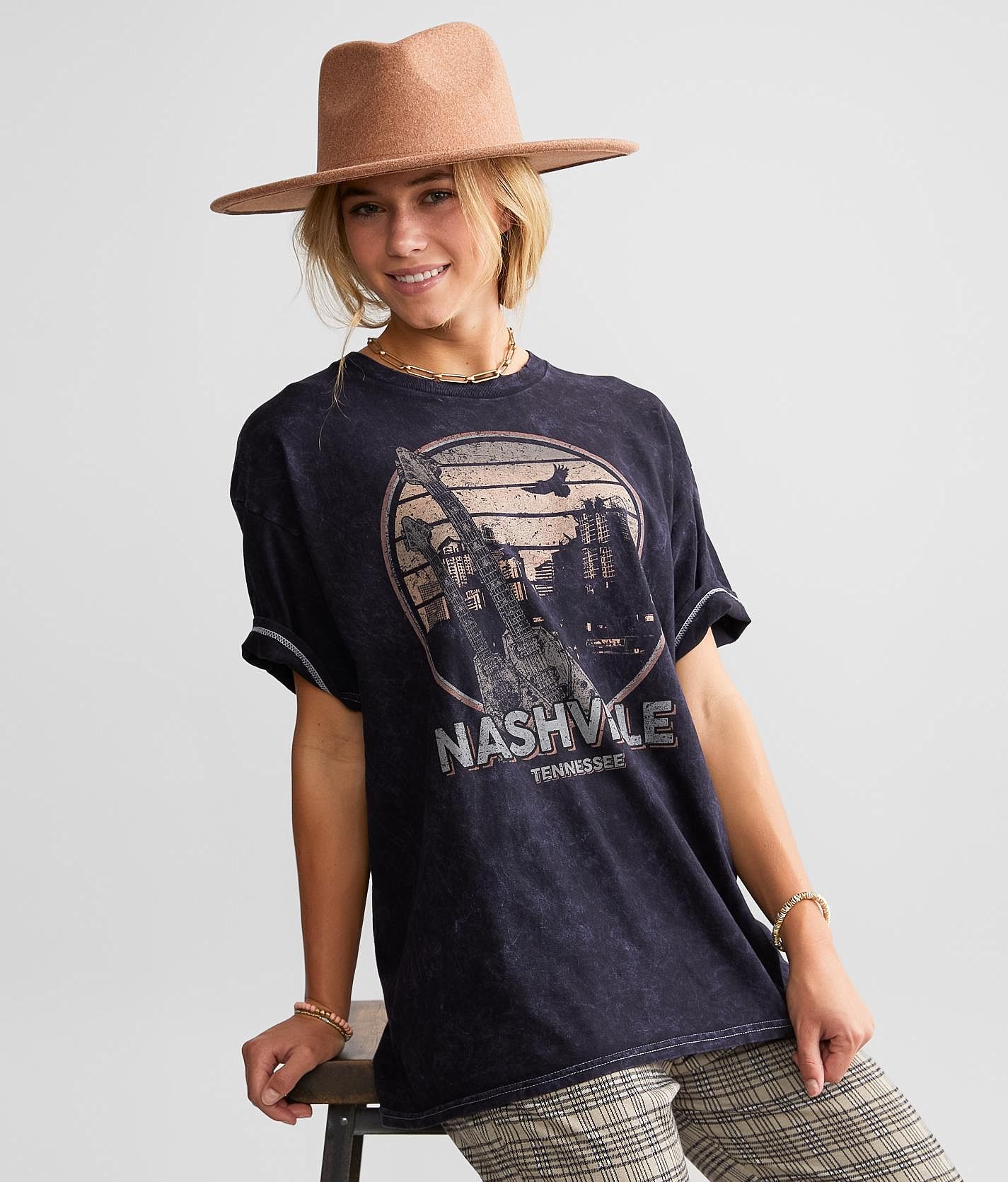 Modish Rebel Los Angeles T-Shirt - Grey Medium, Women's