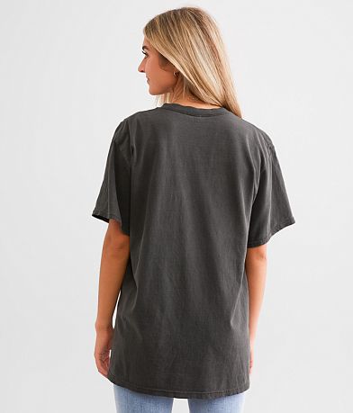 The Vinyl Icons Abstract Flowers Oversized T-Shirt BACK