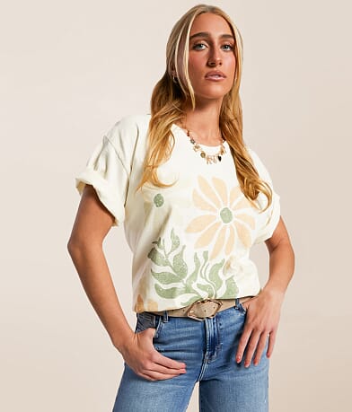 Modish Rebel Floral Oversized T-Shirt front view