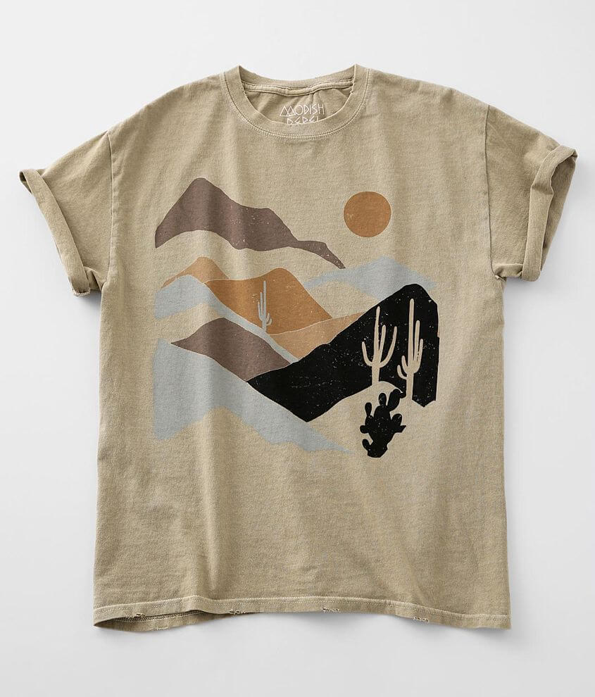 Modish Rebel Mountain Cactus T-Shirt front view