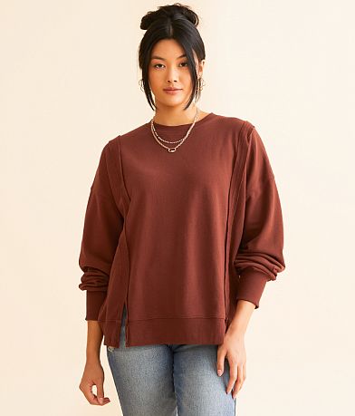 BKE Raw Edge Pullover front view