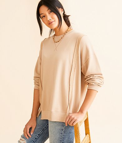 BKE Raw Edge Pullover front view