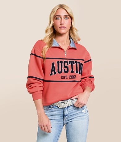Modish Rebel Austin Quarter Zip Pullover front view