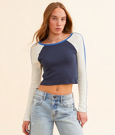 FITZ + EDDI Color Block Raglan Top front view