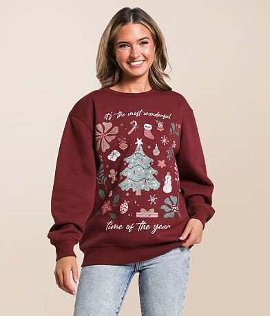 Modish Rebel The Most Wonderful Time Oversized Pullover front view