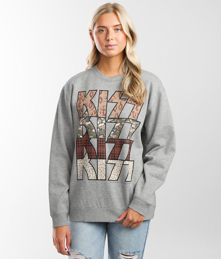 The Vinyl Icons Kiss Band Pullover Women s Sweatshirts in