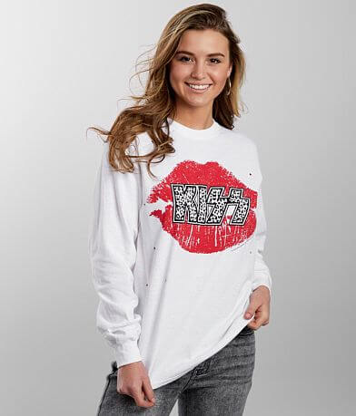 KISS&#174; Leopard Lips Band T-Shirt full right side view