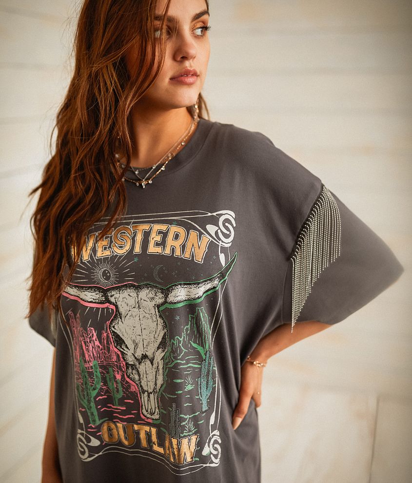Western Outlaw T-Shirt Dress