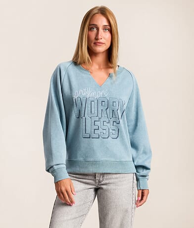 Pray More Worry Less Pullover thumbnail 2
