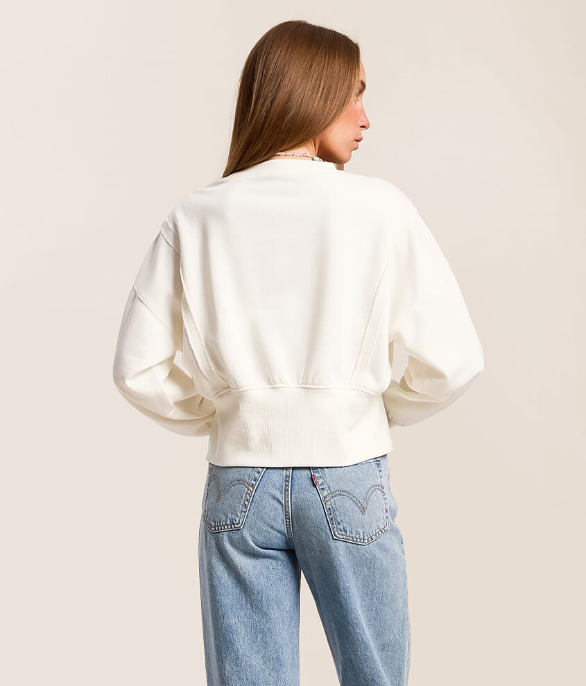 Split Hem Cropped Pullover