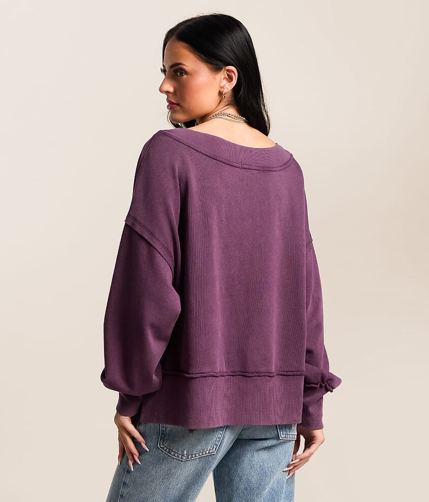 Raw Edge Boxy Pullover