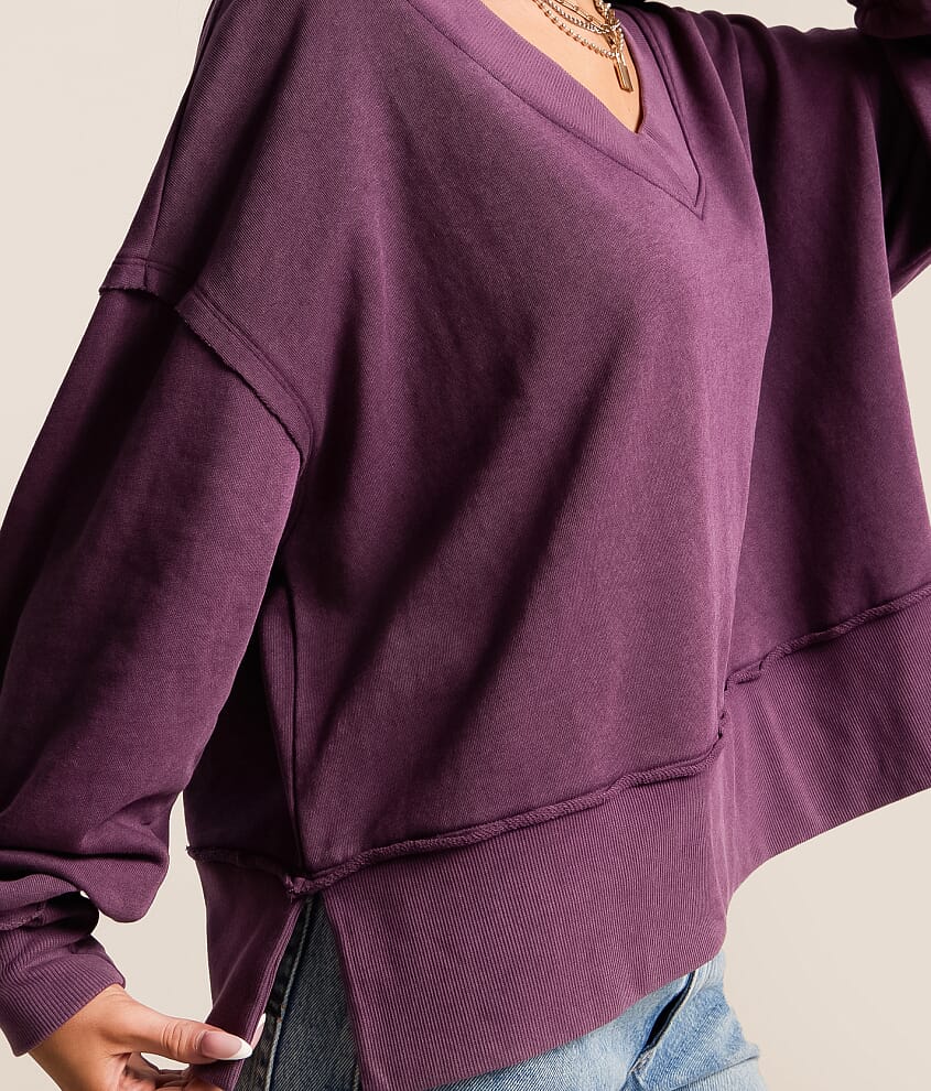 Raw Edge Boxy Pullover