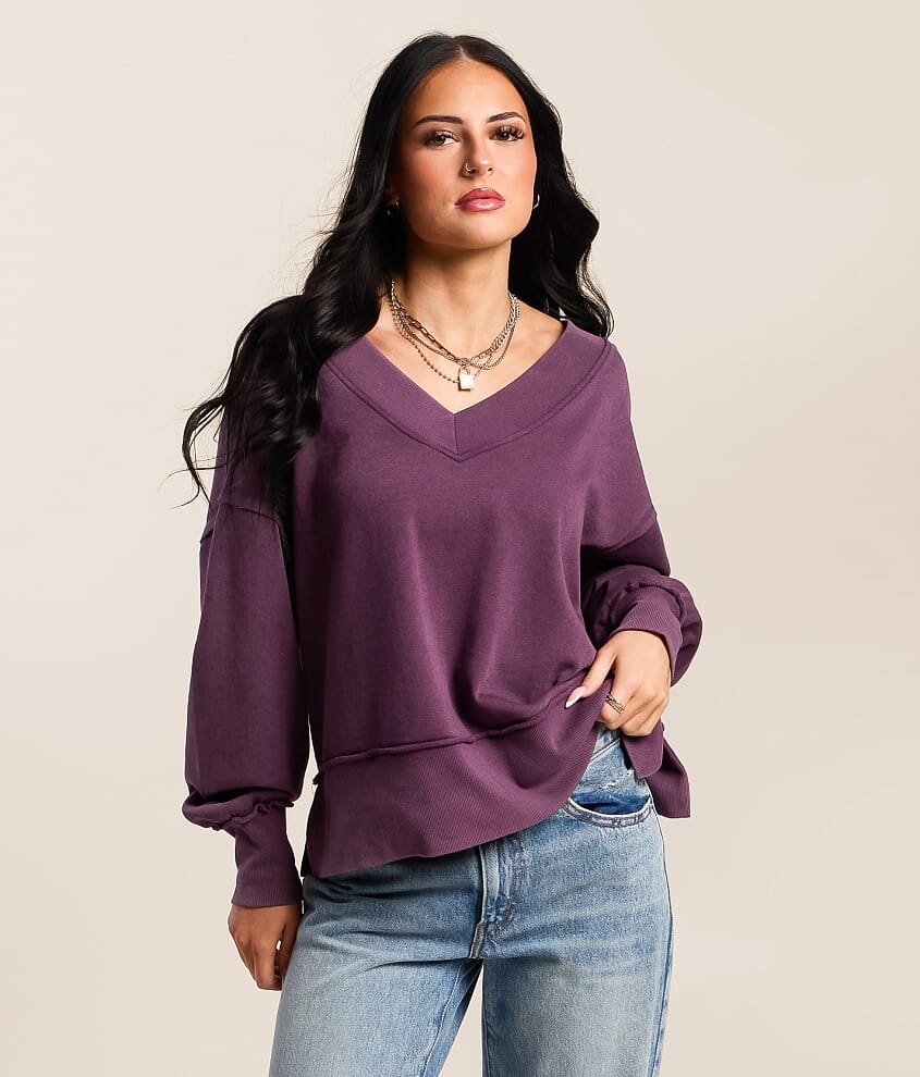 Raw Edge Boxy Pullover