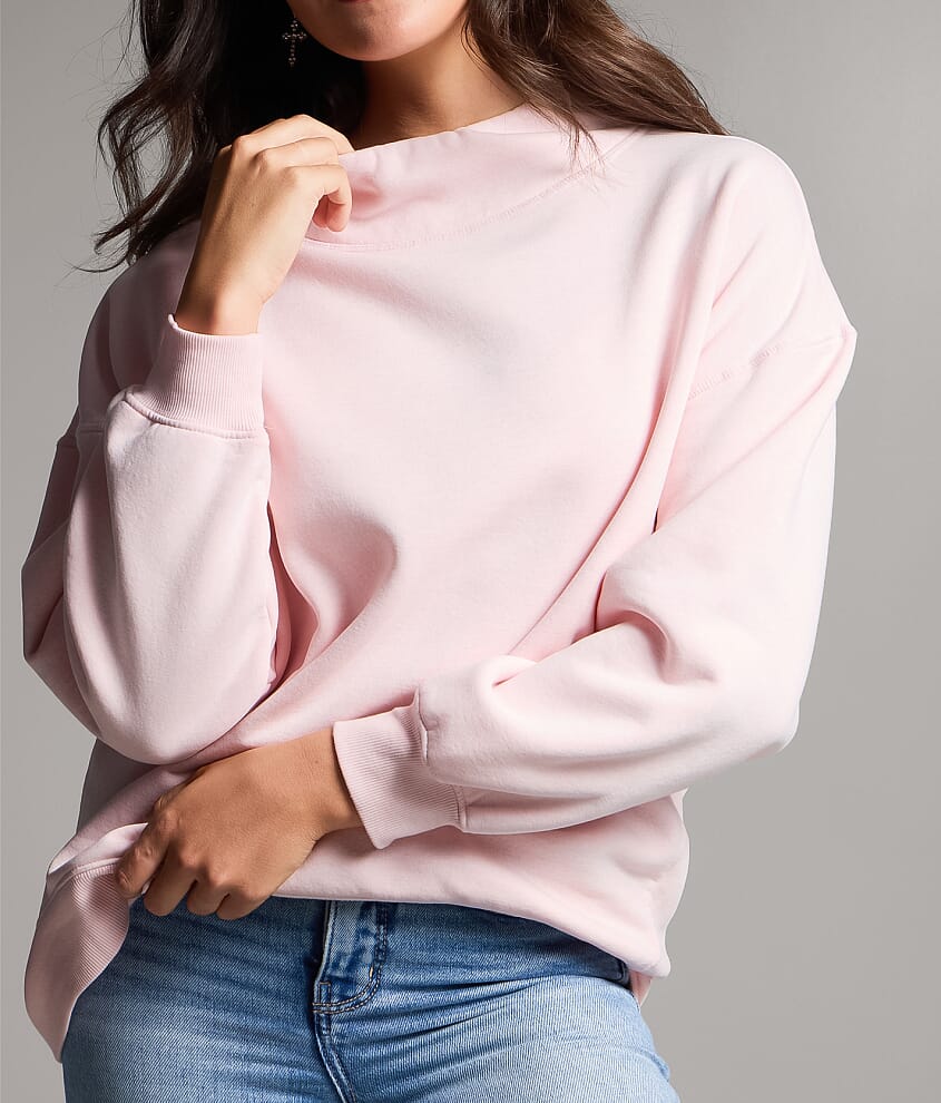 Washed Mock Neck Pullover - thumbnail 9