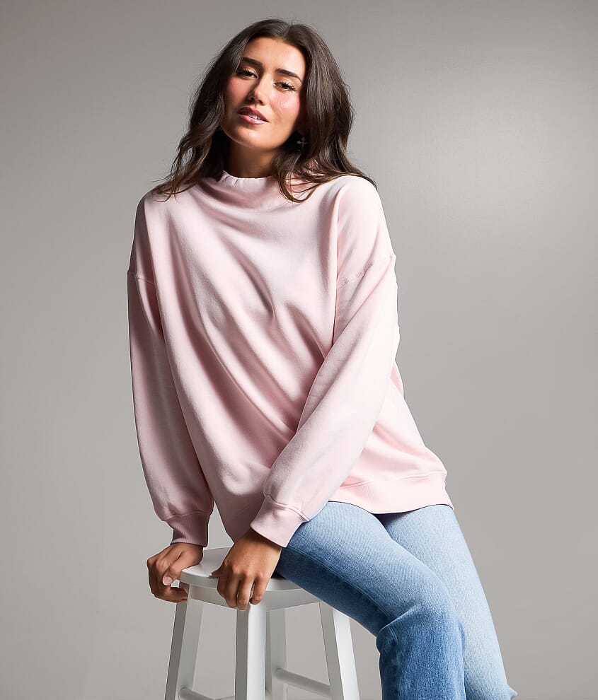 Washed Mock Neck Pullover - thumbnail 6