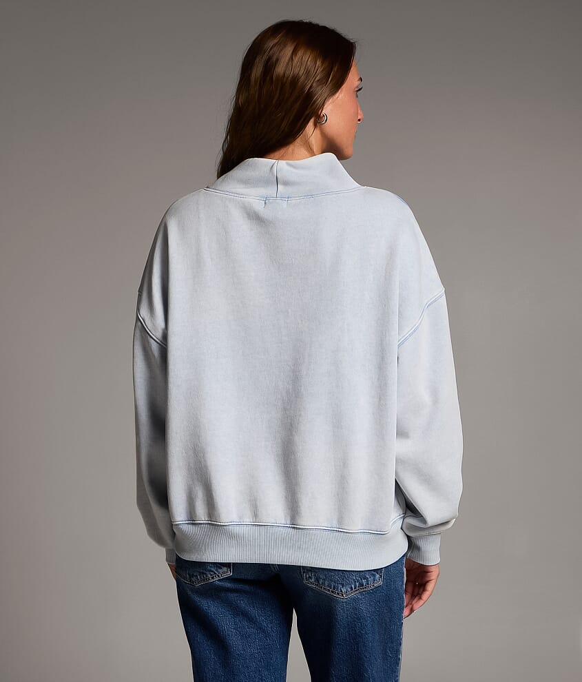 Washed Mock Neck Pullover - thumbnail 3