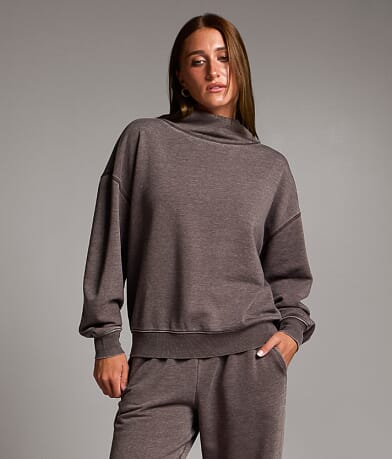 Burnout Mock Neck Pullover