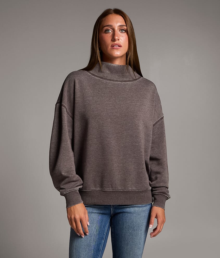 Burnout Mock Neck Pullover - thumbnail 2