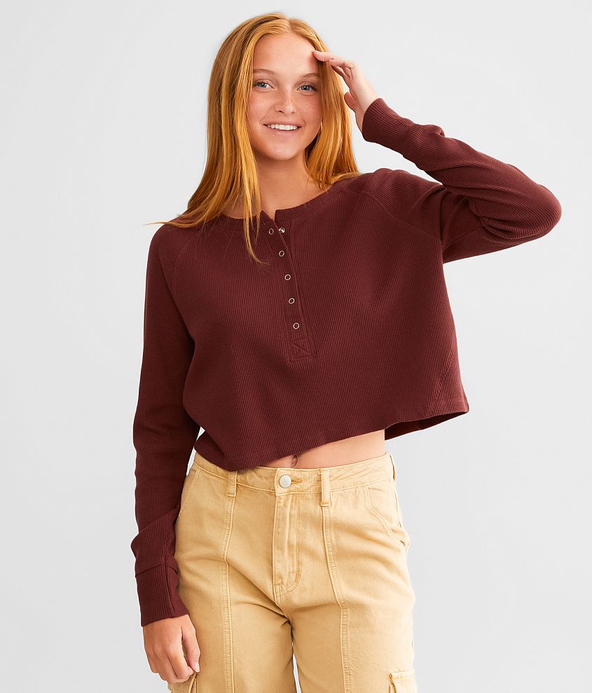 FITZ + EDDI Waffle Knit Henley
