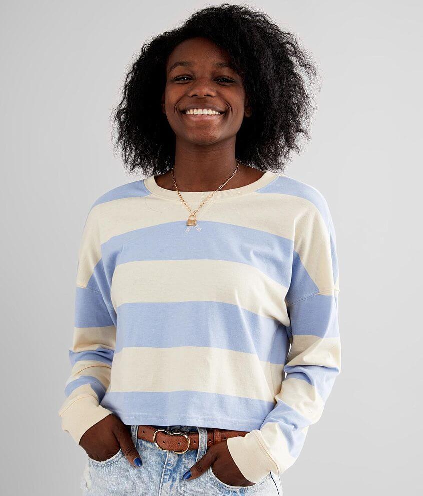 Image of FITZ + EDDI Striped Drop Shoulder T-Shirt