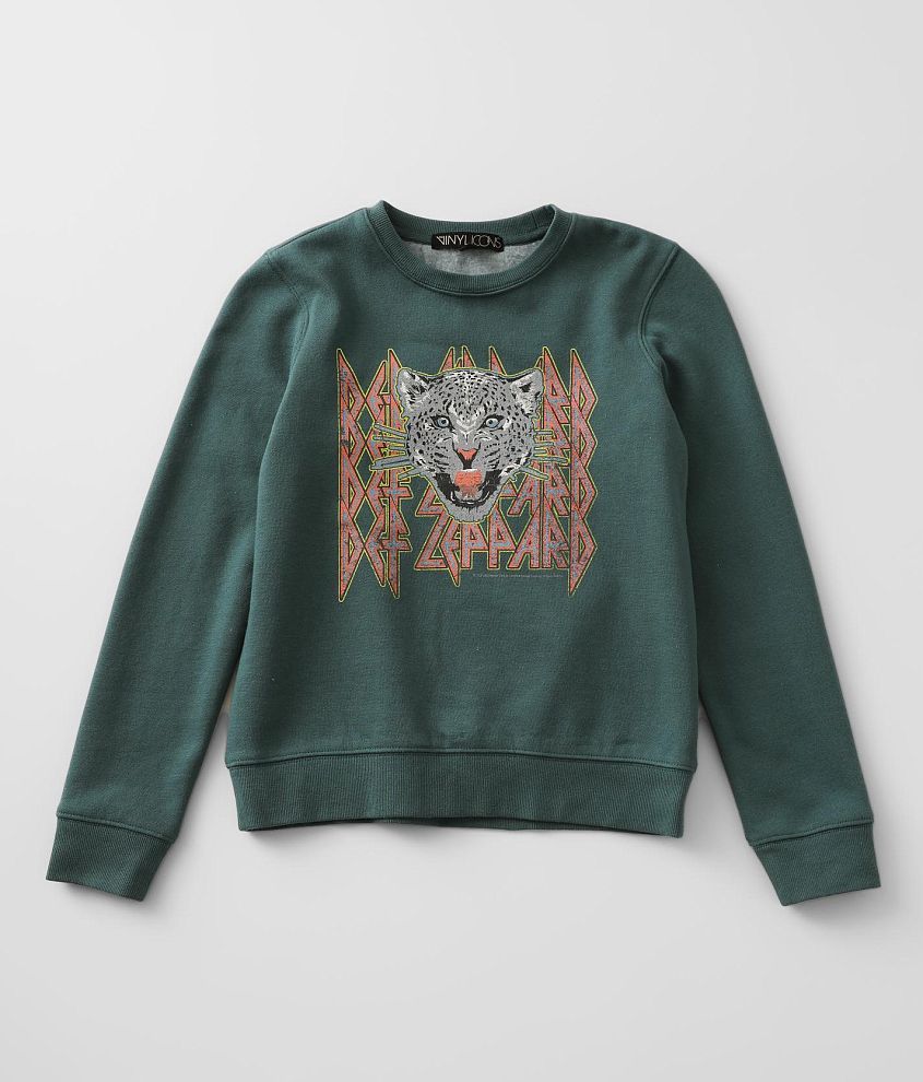 Girls - The Vinyl Icons Def Leppard Band Pullover front view