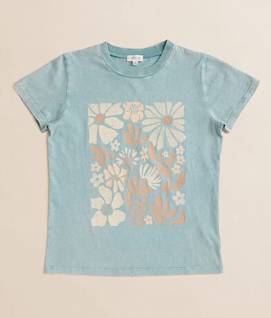 Modish Rebel Girls - Floral T-Shirt front view