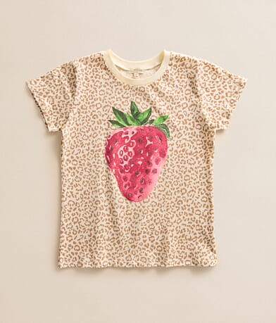 Girls - Strawberry Leopard T-Shirt
