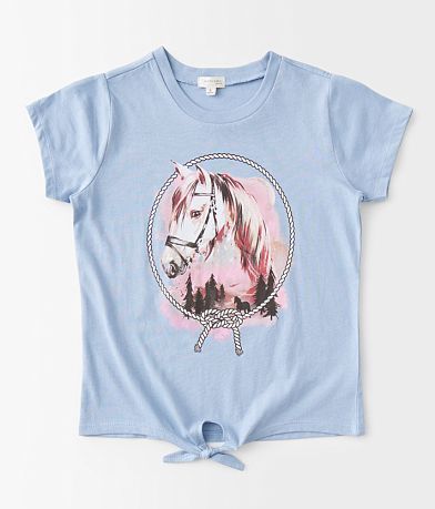 Modish Rebel Girls - Front Tie T-Shirt front view