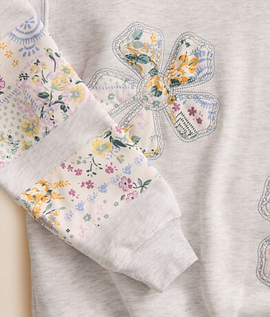 Girls - Floral Patch Hooded Sweatshirt thumbnail 3