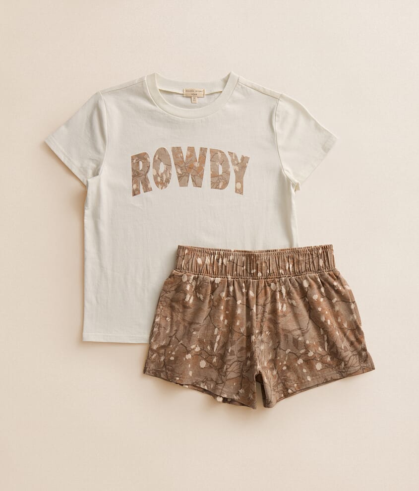 Girls - Camo Stretch Shorts
