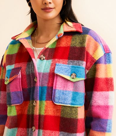 Open SZN Plaid Fleece Shacket MISC_DETAIL_1